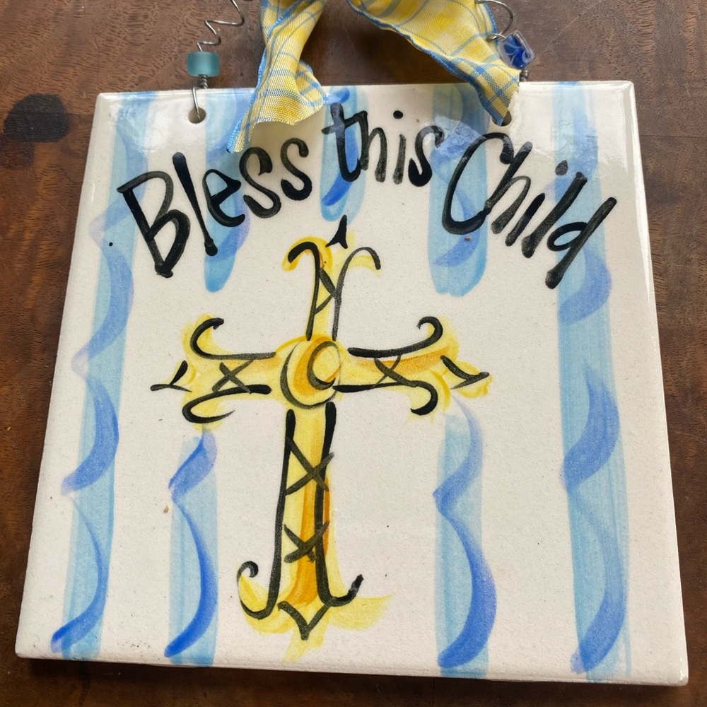 Ceramic Tile with Cross Design